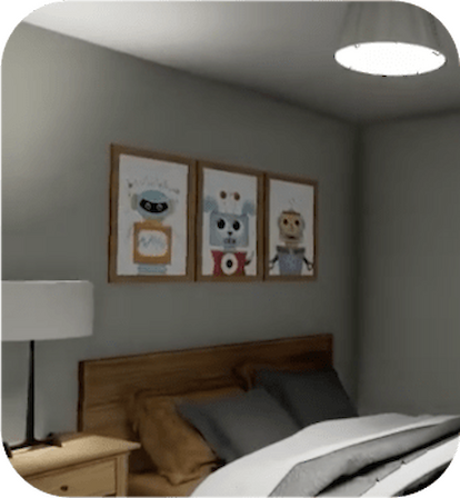 3d rendering of bedroom